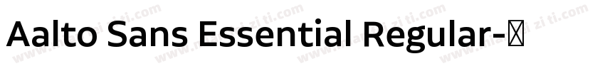 Aalto Sans Essential Regular字体转换